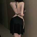 Halterneck suspender dress HA2886