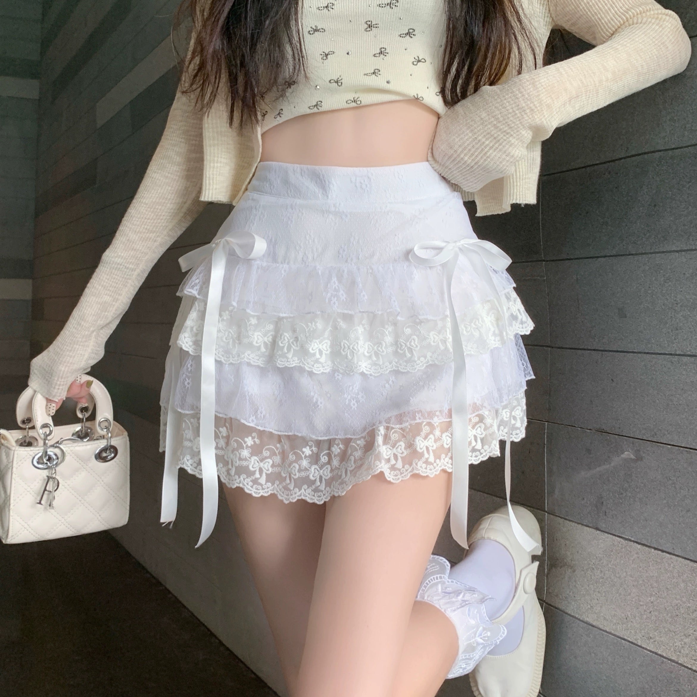 Lace cake skirt HA2493