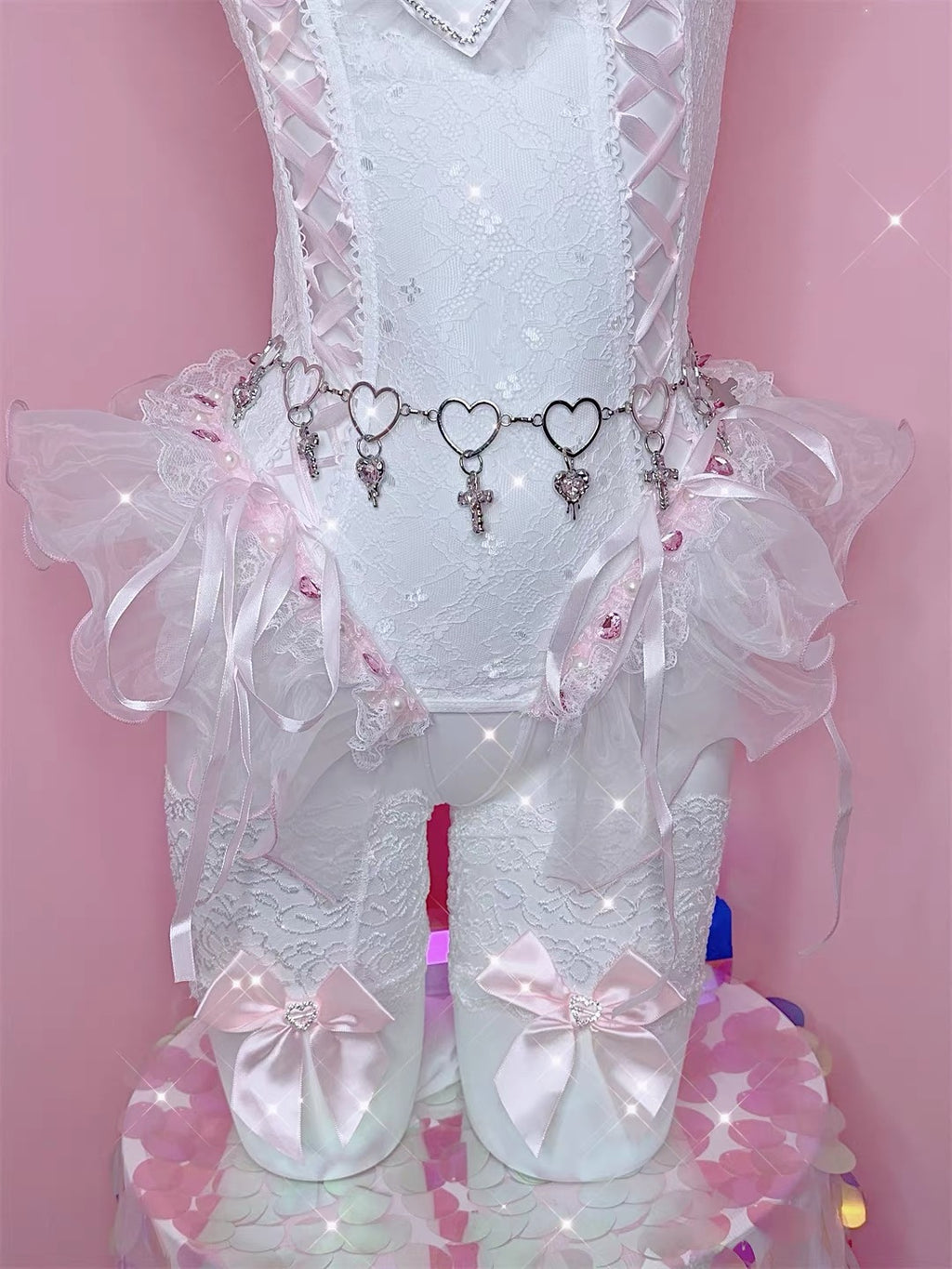 Love lace suspender set HA3013