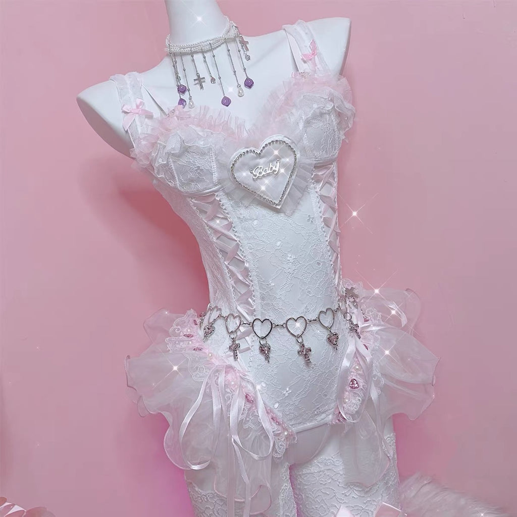 Love lace suspender set HA3013