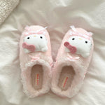 Lace cartoon furry slippers HA2660