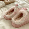 Lace cartoon furry slippers HA2660