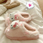 Lace cartoon furry slippers HA2660