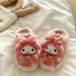 Lace cartoon furry slippers HA2660