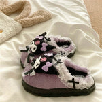 Lace cartoon furry slippers HA2660