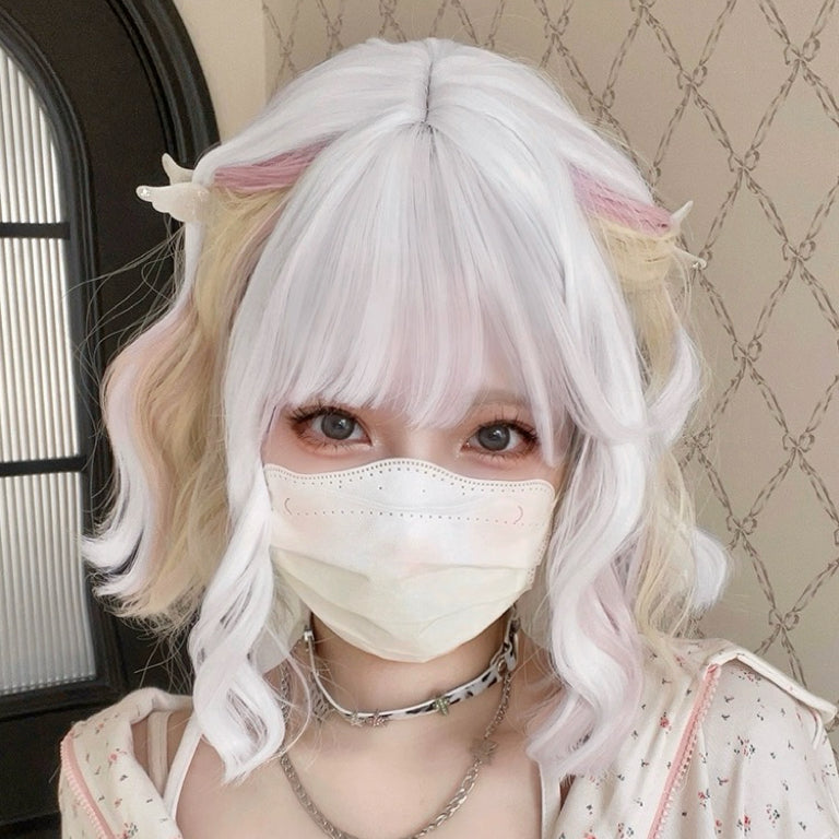 Ear-dyed short curly hair HA2361