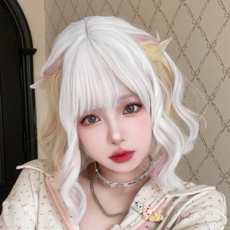 Ear-dyed short curly hair HA2361