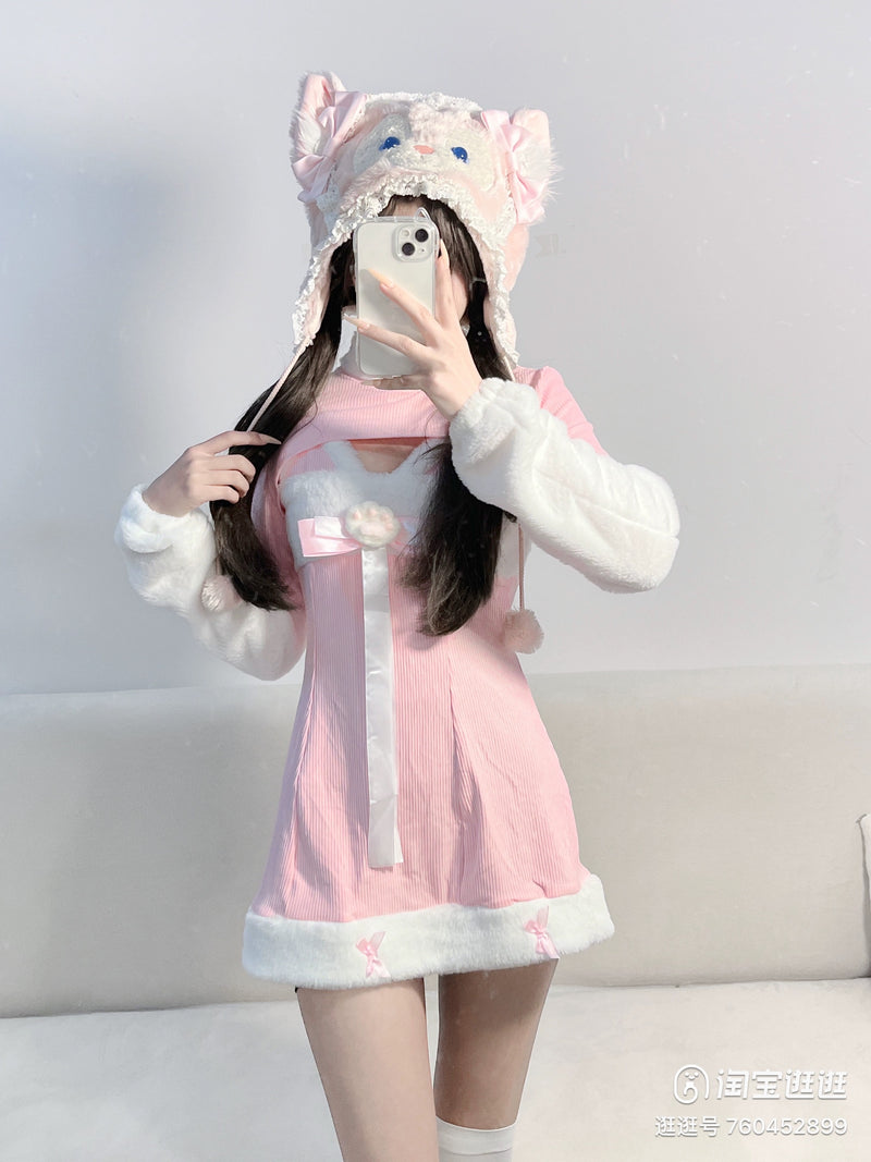 Cute suspender two-piece set HA2364