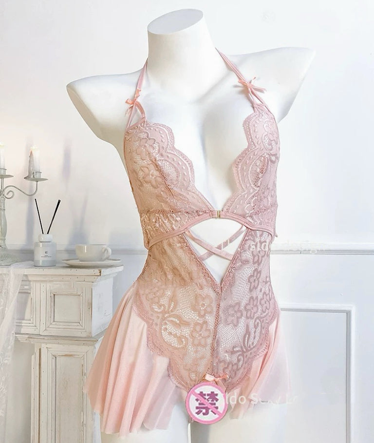 Lace suspender jumpsuit HA2905