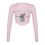 Cute pink bunny top HA2333