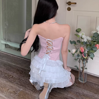 Sweet lace cake skirt suit HA2238