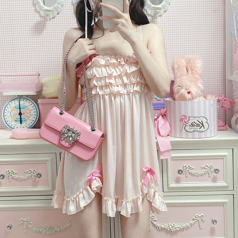 Sweet and cute pink girl nightdress   HA1966
