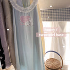 Sweet girl powder blue printed skirt T-shirt   HA1864