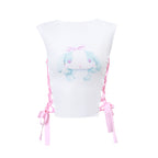 Personalized Print Cutout Camisole   HA1872
