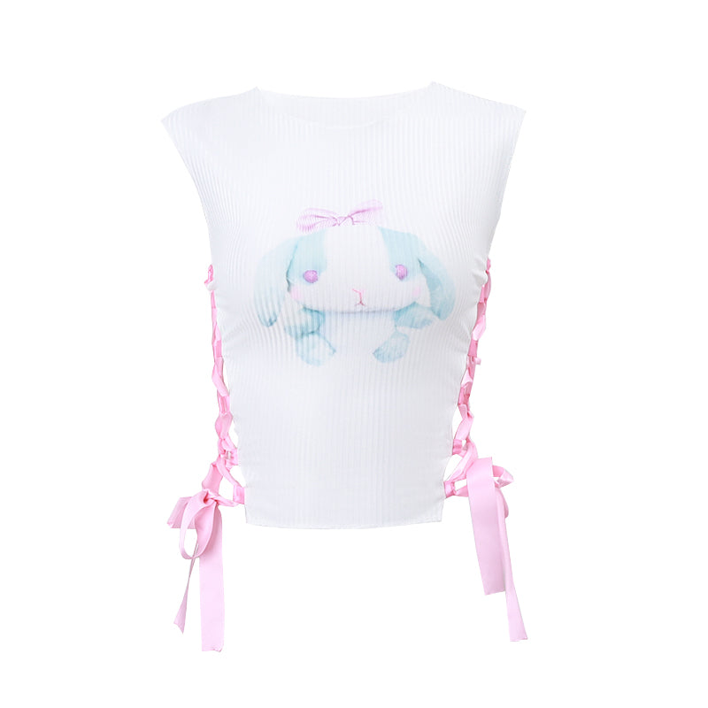Personalized Print Cutout Camisole   HA1872