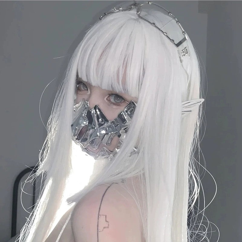 White air bangs wig   HA1888