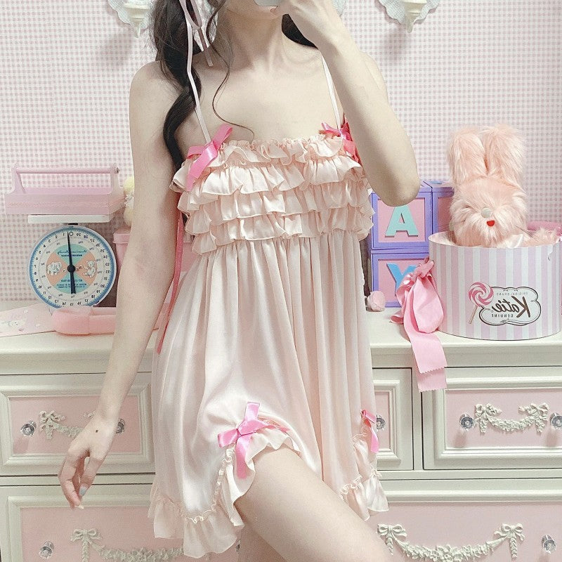 Sweet and cute pink girl nightdress   HA1966