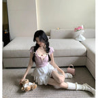 Ballerina collarbone top T-shirt   HA1965