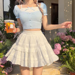 Sweet and cute high waist skirt cake skirt   HA2135