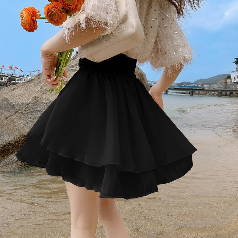 Pink mesh skirt   HA1846