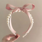 Pink bow ribbon hairpin   HA1975