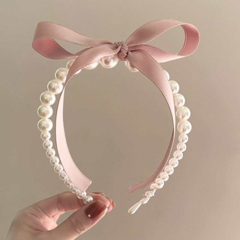 Pink bow ribbon hairpin   HA1975