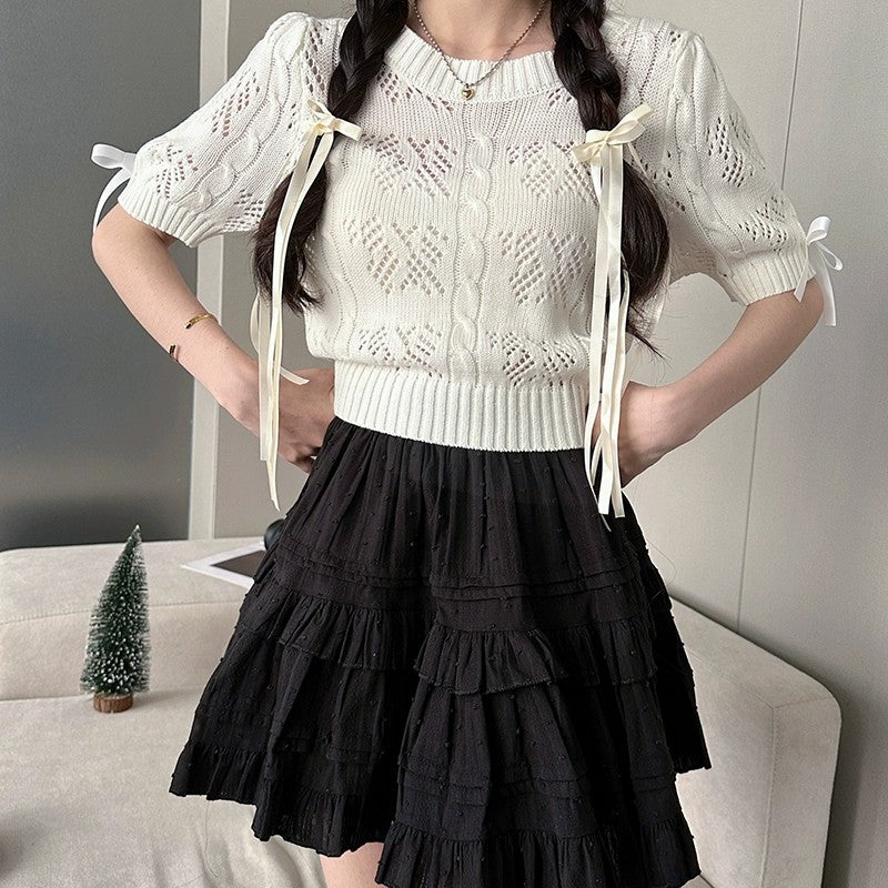 Sweet and cute high waist skirt cake skirt   HA2135