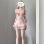 Bow Floral Slip Dress   HA2192