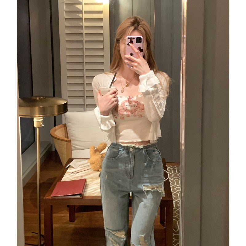 Slim Fit Sleeveless Printed Camisole   HA1887