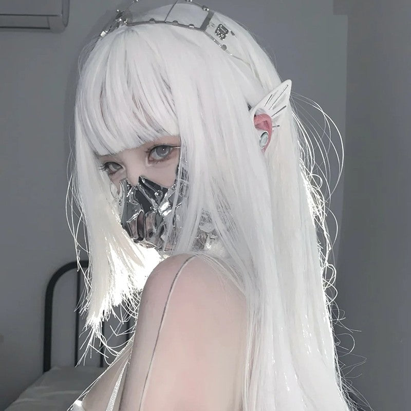 White air bangs wig   HA1888