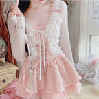 Lace Bow Sunscreen Cardigan Chiffon Sweater   HA1918