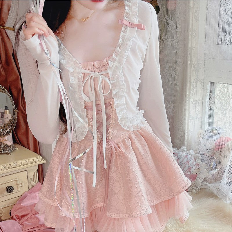 Lace Bow Sunscreen Cardigan Chiffon Sweater   HA1918