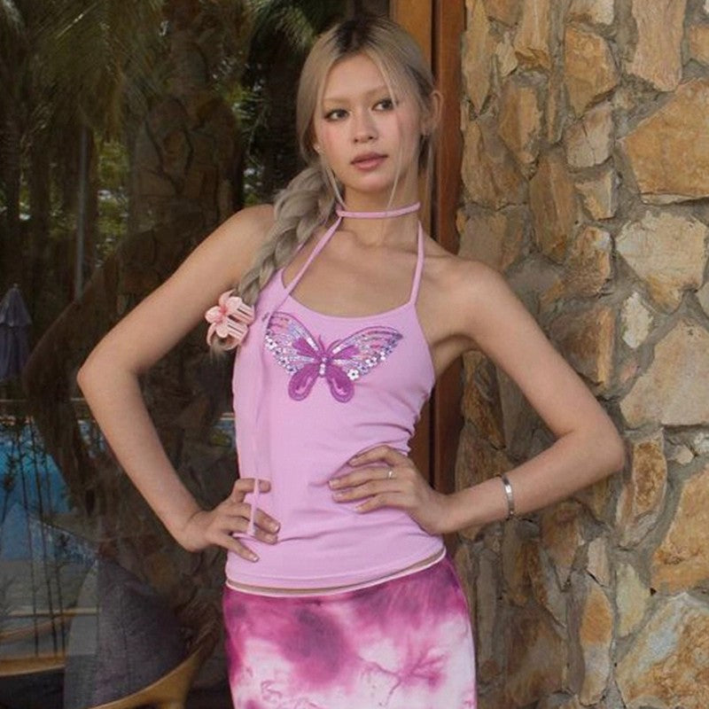 Dreamy Butterfly Pearl Neck Strap   HA2088