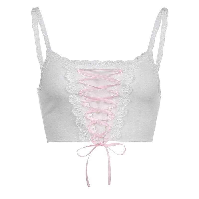 Pink Ribbon Panel Camisole   HA1958