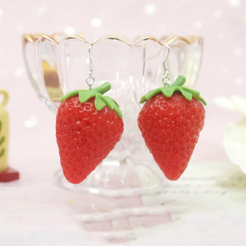 Trendy strawberry earrings   HA1788