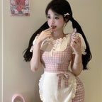Sweet Plaid Sling Dress   HA1945