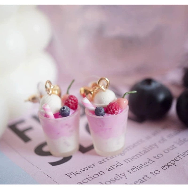 Girl Heart Pink Silver Earrings Ear Clips HA2030