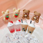 Bear Strawberry Bunny Sterling Silver Earrings   HA2032
