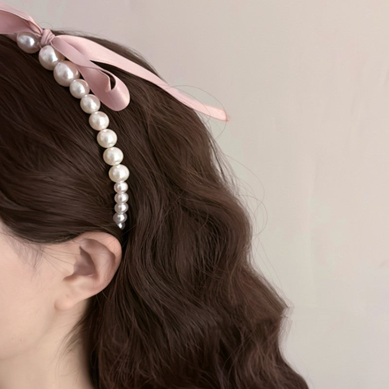 Pink bow ribbon hairpin   HA1975
