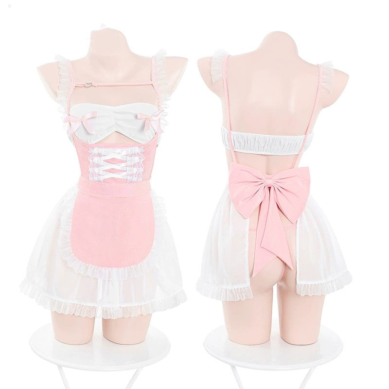 Cat ears bowknot skirt suit HA1819