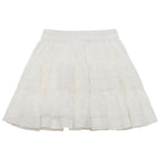 White Mesh Puff Skirt    HA1949