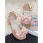 Sweet Bow Chunky Heel Mary Jane Shoes    HA1938