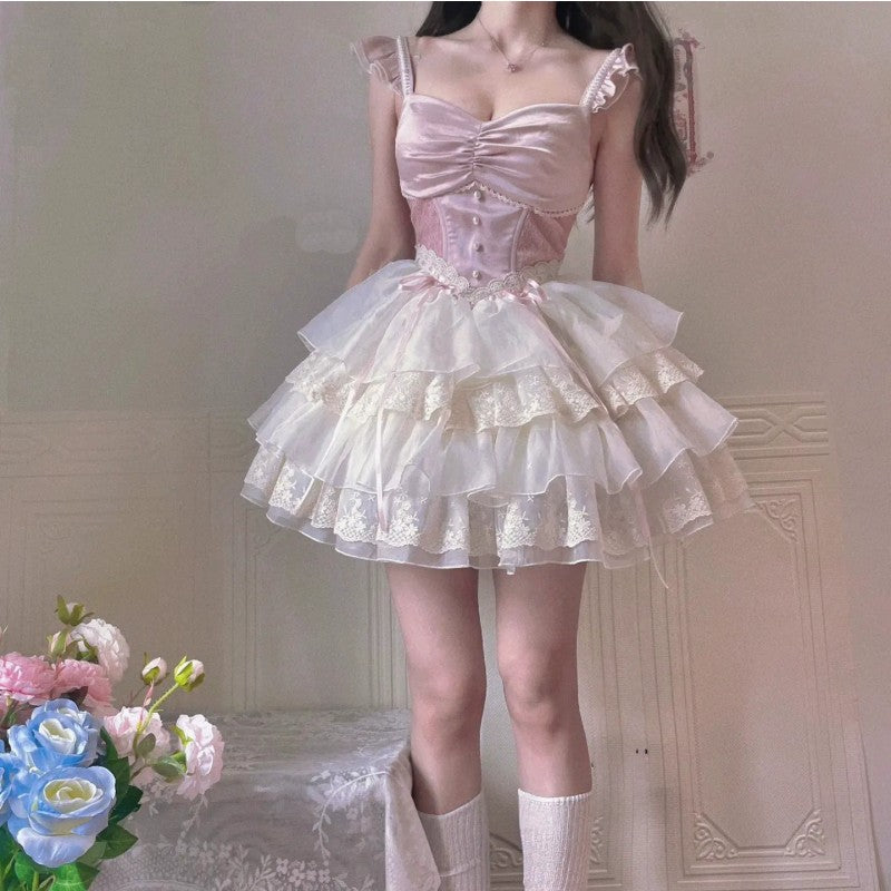Pink dress wedding princess dress   HA1930