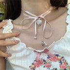 Love pink ribbon bow   HA2158