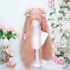 Pink cute soft girl with long hair HA1963