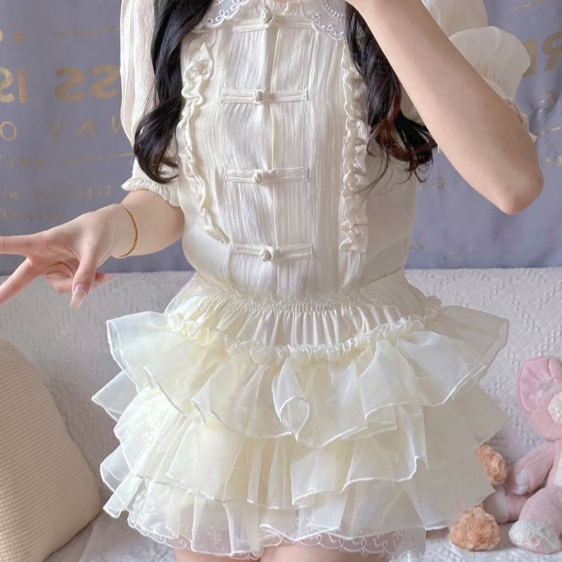 Pumpkin Hakama Cake Skirt   HA2193