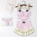 Pink Sweet Girl Triangle Swimsuit   HA1849
