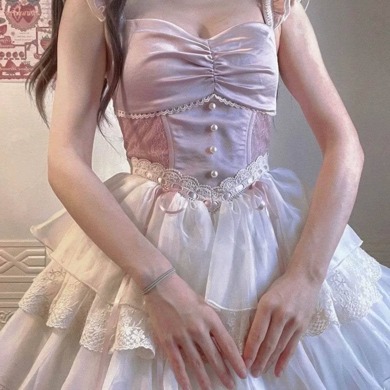 Pink dress wedding princess dress   HA1930