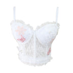 White Flower Butterfly Camisole   HA1847