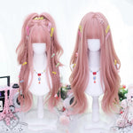 Lnternet celebrity pink girl long curly wig   HA2026